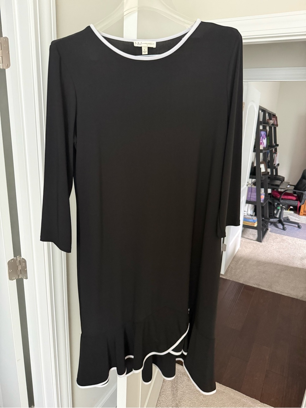 Neiman Marcus Black Dress with White Trim